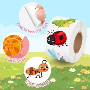 สติกเกอร์การ์ตูนแมลงฤดูใบไม้ผลิ - สติกเกอร์การ์ตูนแมลงน่ารักในฤดูใบไม้ผลิ, สติกเกอร์ไวนิลกันน้ำลายผีเสื้อแมลงฤดูใบไม้ผลิของขวัญ - Product Image 3