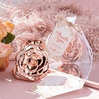 Souvenirs de mariage, miroir de poche pliable compact personnalisé à double face, finition argentée, ensemble d'outils de maquillage, cadeaux