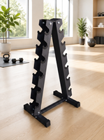 Support de rangement vertical pour haltères en acier thermolaqué, 6 paires, pour salle de sport à domicile et équipement de fitness commercial