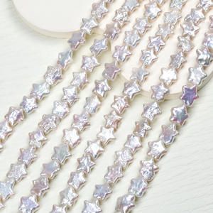 Perles de culture d'eau douce naturelles en gros, forme baroque, étoiles dispersées, forte brillance, pentagramme, pierres brutes pour bijoux DIY, accessoires en perles blanches - Product Image 4