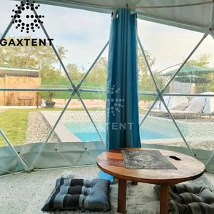 Dôme géodésique extérieur blanc personnalisé, serres transparentes pour événements de glamping de luxe modernes, tente quatre saisons - Product Image 3