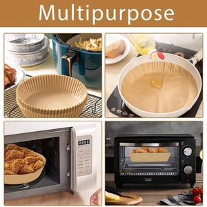 Forros de papel pergamino aptos para horno para freidoras de aire con COSORI para <span class=keywords><strong>Cecotec</strong></span> Midea Russell Hobbs - Product Image 5