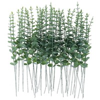 Kunstmatige enkelvoudige eucalyptusblad, Ins-stijl huisdecoratie, bruidsarrangement en bloemaccessoire