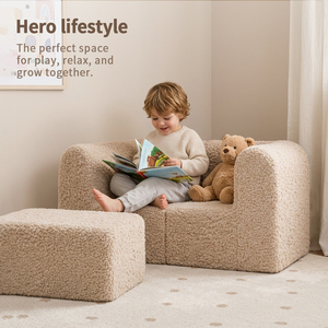Sofá Modular <span class=keywords><strong>de</strong></span> Espuma <span class=keywords><strong>de</strong></span> Alta Densidad OEM ODM, Sofá Seccional Desmontable para Niños, para Sala <span class=keywords><strong>de</strong></span> Juegos, Apartamento, Sala <span class=keywords><strong>de</strong></span> Estar - Product Image 2