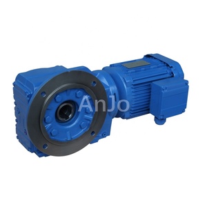 Série K K37 K77 Flenders en gros arbre creux solide AC Angle droit triphasé 380V boîte de vitesses moteur à engrenages hélicoïdaux pour machines - Product Image 3