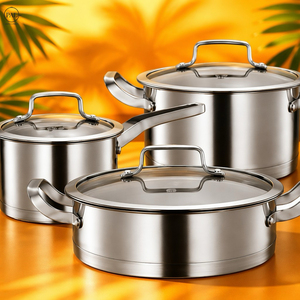 Juego <span class=keywords><strong>de</strong></span> Utensilios <span class=keywords><strong>de</strong></span> Cocina Clásicos <span class=keywords><strong>de</strong></span> 3 Piezas Tipo A, Olla para Sopa <span class=keywords><strong>de</strong></span> Acero Inoxidable <span class=keywords><strong>con</strong></span> Tapa <span class=keywords><strong>de</strong></span> <span class=keywords><strong>Vidrio</strong></span> <span class=keywords><strong>de</strong></span> 20 cm, Sartén <span class=keywords><strong>de</strong></span> 24 cm, Olla para Leche <span class=keywords><strong>de</strong></span> 16 cm para Cocina Doméstica - Product Image 5
