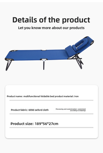 Современная многофункциональная складная кровать со съемной подушкой, прочным металлическим каркасом для дома и больниц, с функцией регулировки наклона - Product Image 5