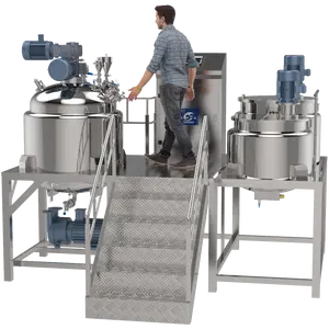 Automatic Vacuum Homogenizing Emulsifier/cake Gel Emulsifier Making Machine/chemical Machinery Equipment