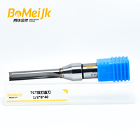BoMeiJK Fraise de compression CNC haute précision, 2 dents droites, en carbure TCT, hélice 45°, pour le bois, ODM/OEM