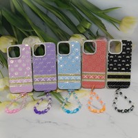 Étui de téléphone portable avec bracelet papillons pour iPhone Xs 11 12 13 14 15 16 17, coque de protection antichoc pour 17 Pro Max