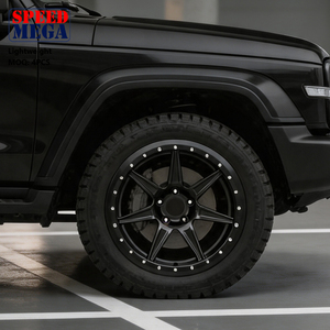Nouvelles Jantes en Alliage Légères Multi-Rayons Noir Mat Speed Mega avec Anneau Beadlock Bronze pour SUV et Camionnettes Tout-Terrain de Luxe - Product Image 5