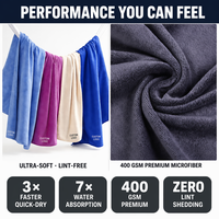 Serviette de sport absorbante de marque avec impression personnalisée, poche zippée et capuche disponibles, idéale pour le yoga, le golf et le fitness