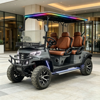 Voiturette de golf électrique tout-terrain 72V au lithium, 4 places, avec moteur AC 7,5 kW, pour les aventures sur la plage et en safari