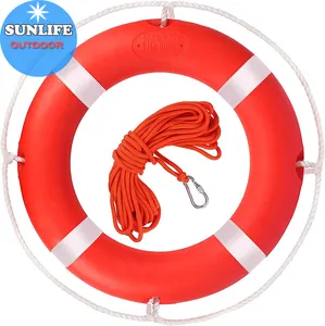 Boya salvavidas de anillo de seguridad de alta calidad, boya salvavidas marina, control remoto, naranja