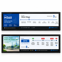 Écran LCD d'affichage d'informations sur les bus personnalisé, écran de destination, panneau numérique de parcours, panneau publicitaire pour messages aux passagers pour les transports en commun