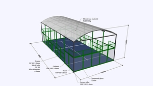 เต็นท์หลังคาของสนามเทนนิสกลางแจ้งดีไซน์กันลมแข็งแรงสูง - Product Image 6