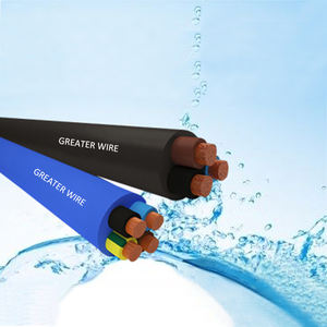 Personnalisable 14awg 12awg 10awg 8awg 6awg câble de pompe soumis plat étanche à l'eau Application industrielle chauffage caoutchouc toronné - Product Image 2