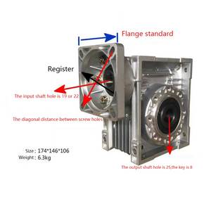 <span class=keywords><strong>Nmrv</strong></span> servo giảm tốc động cơ điện Worm hộp số chất lượng cao 250W-750W 5-80 tỷ lệ nhôm - Product Image 3