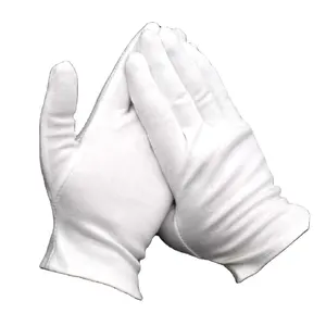 Wholesale White100 % 安い綿手袋点検作業のため
