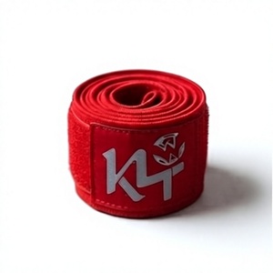 สายรัดข้อมือ K4 สีแดง ทำจากผ้าแคชเมียร์ ป้องกันการลื่น พร้อมแถบตีนตุ๊กแกสำหรับยกน้ำหนัก เสริมสร้างความแข็งแรง ป้องกันอย่างมืออาชีพ - Product Image 1