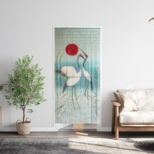 ม่านไม้ไผ่ประดับลูกปัดแบบแนวตั้ง ทำมือในเวียดนาม ตัดเย็บตามสั่ง สไตล์โบฮีเมียน สำหรับหน้าต่างทรงแปดเหลี่ยม ของตกแต่งบ้าน รับผลิตแบบ OEM - Product Image 1