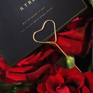Flower Bouquets Package Material <strong>Card</strong> Sticks <strong>Heart</strong> Shape Heads Flower Bunch Inserting Greeting <strong>Card</strong> Holder - Product Image 3