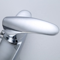 Robinet mitigeur de douche mural, salle de bain douche 2 trous, poignée simple en laiton mitigeurs de douche
