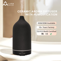 Difusor de Aroma de Cerámica con Forma de Florero, Humidificador con Textura Mate para Decoración del Hogar