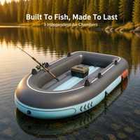Bateau de pêche gonflable d'extérieur, 3 chambres à air, bateau pneumatique en PVC épaissi, coque renforcée 4 couches, pour lac et mer, vente en gros