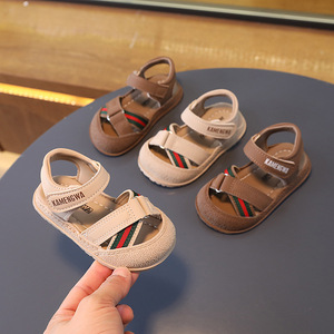 Bé mùa hè đóng ngón chân chống đá Dép chức năng giày bé mềm duy nhất giày trẻ mới biết đi - Product Image 2