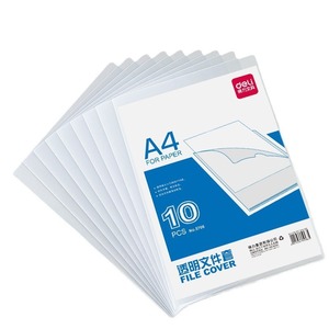 Deli Transparent File Cover A4 PP <b>Punched</b> Pocket Office Document Storage <b>Bag</b> Stationery - Product Image 5