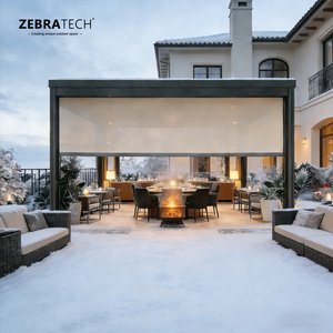 Tissu d'extérieur durable, écologique, résistant à l'eau et respirant 440 GSM avec faible rétrécissement pour stores enrouleurs motorisés et terrasses - Product Image 3