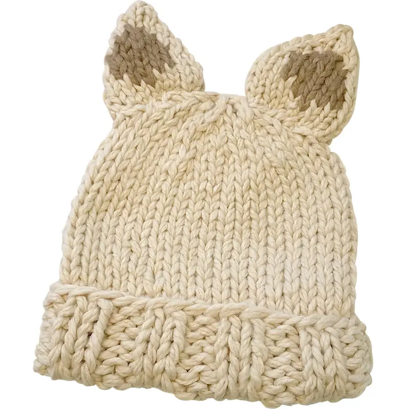 패션 새로운 스타일 겨울 귀여운 고양이 귀 니트 모자 모자 비니 크로 셰 뜨개질 비니 동물의 귀