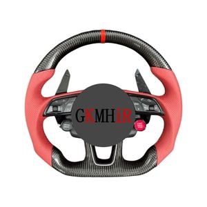 Volant de direction en cuir et fibre de carbone pour <span class=keywords><strong>Audi</strong></span> A3 A4l A5 A6l A7 A8 Q5 Q3 Q8 Tt <span class=keywords><strong>R8</strong></span>, <span class=keywords><strong>prix</strong></span> de gros d'usine - Product Image 6
