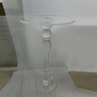 Table à gâteau ronde simple en acrylique transparent blanc pour fête de mariage, facile à assembler pour les événements en plein air