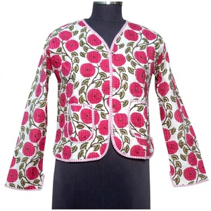 Veste courte matelassée réversible en coton biologique 100% tissé, faite à la main par A2ZCraftBazar, magnifique, écologique et respirante - Product Image 6