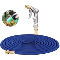 Tuyau d'arrosage extensible magique et durable en gros avec pistolet de pulvérisation métallique robuste pour le lavage de voiture