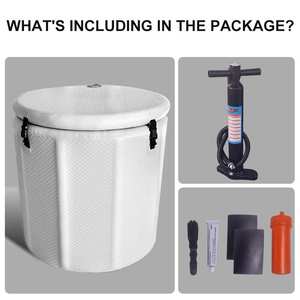 Bañera portátil redonda con tecnología Drop Stitch para adultos, bañeras grandes de plástico para uso en exteriores - Product Image 3
