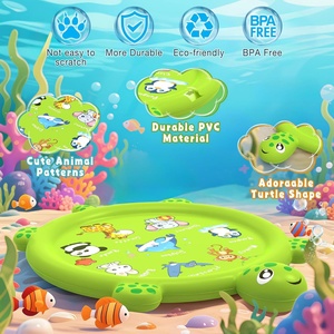 Nouveau tapis de jeu gonflable 2025 avec arroseur tortue pour l'été, jouets aquatiques d'extérieur, piscine pour enfants garçons et filles, jardin - Product Image 3