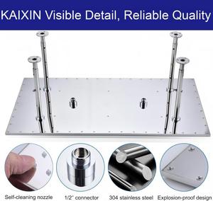 Cabezal de Ducha Rectangular de Lujo para Techo, Efecto Lluvia, Alta Presión, Acabado Cromado, Fijo, de Acero Inoxidable 304, para Exteriores y Hoteles - Product Image 3