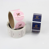 Rouleau d'étiquettes personnalisées en vinyle imperméable, impression de logo promotionnel, étiquettes d'emballage commercial, étiquettes de produits en rouleau