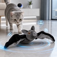 Jouet interactif pour chat IA-bionique tendance 2026, rechargeable par USB, avec capteur de mouvement et oiseau en peluche qui bat des ailes pour l'enrichissement du jeu