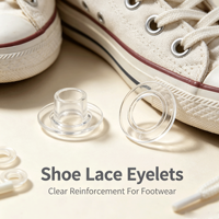 Prix d'usine Boutons-pression en résine transparente à œillets pour rideaux et chaussures, design respirant, durable et lavable
