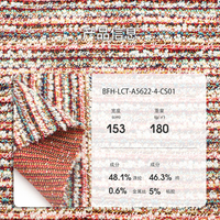 Tissu en tweed tricoté extensible en polyester métallisé coloré, teint en fil, pour manteaux et costumes d'hiver – Vente en gros