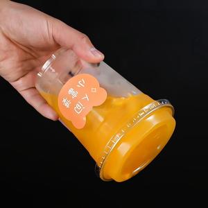 Gobelets en plastique transparent jetables pour thé au lait, vente en gros, pour cafés à emporter, avec couvercles et logo personnalisé, OEM/ODM disponible - Product Image 2