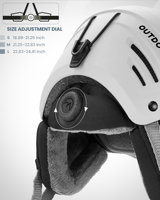 Casque de ski et de sport d'hiver OutdoorMaster Kelvin II MIPS, système équipé de MIPS, certifié ASTM, casque de sport d'hiver pour hommes, femmes et jeunes