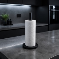Nouveau porte-papier toilette noir sur pied pour usage domestique, porte-serviettes de cuisine sur pied personnalisable