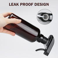 Flacon pulvérisateur à brume fine de 250ml Flacon pulvérisateur rond en plastique pour toner liquide noir Flacon pulvérisateur à sublimation nettoyante avec déclencheur