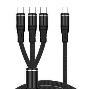 Nylon Bện <span class=keywords><strong>USB</strong></span> 3 Trong 1 Ba Type-C Nhanh Chóng Sạc Cáp Phổ Pd 60W Nhanh Chóng Sạc Cáp Cho Tất Cả <span class=keywords><strong>USB</strong></span>-C Điện Thoại Di Động 15/16 - Product Image 4