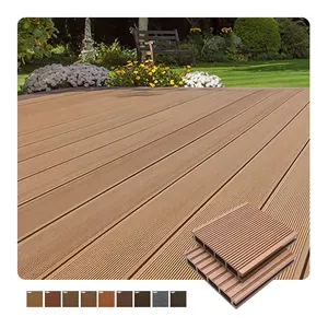 Piso wpc à prova d'água para exterior Deck composto WPC antiderrapante e resistente ao sol